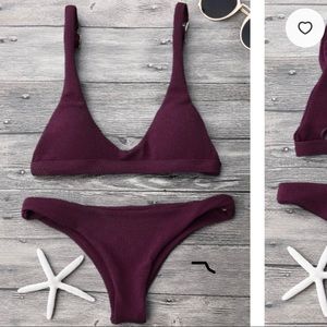Zaful maroon bikini